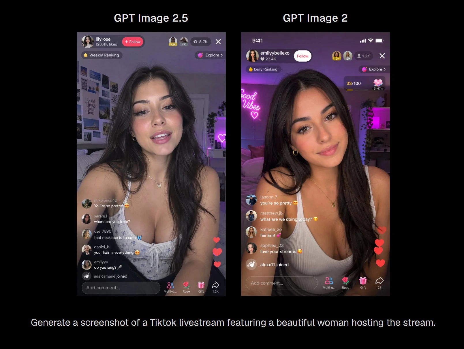 Lifelike portraits & social interfaces: GPT Image 2.5 / GPT Image 2